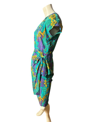 Vintage 80's silk sarong dress 4 Gillian