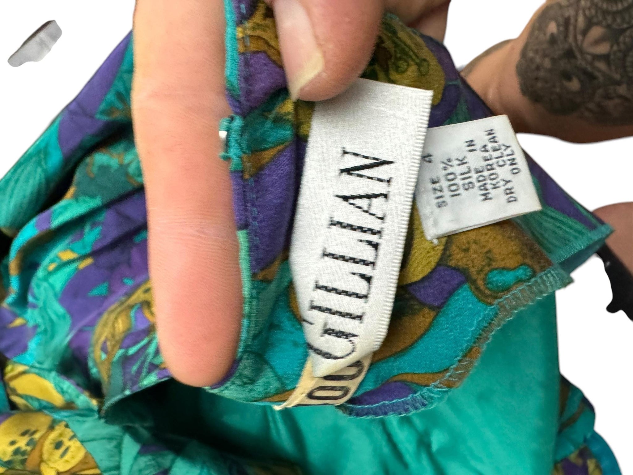 Vintage 80's silk sarong dress 4 Gillian