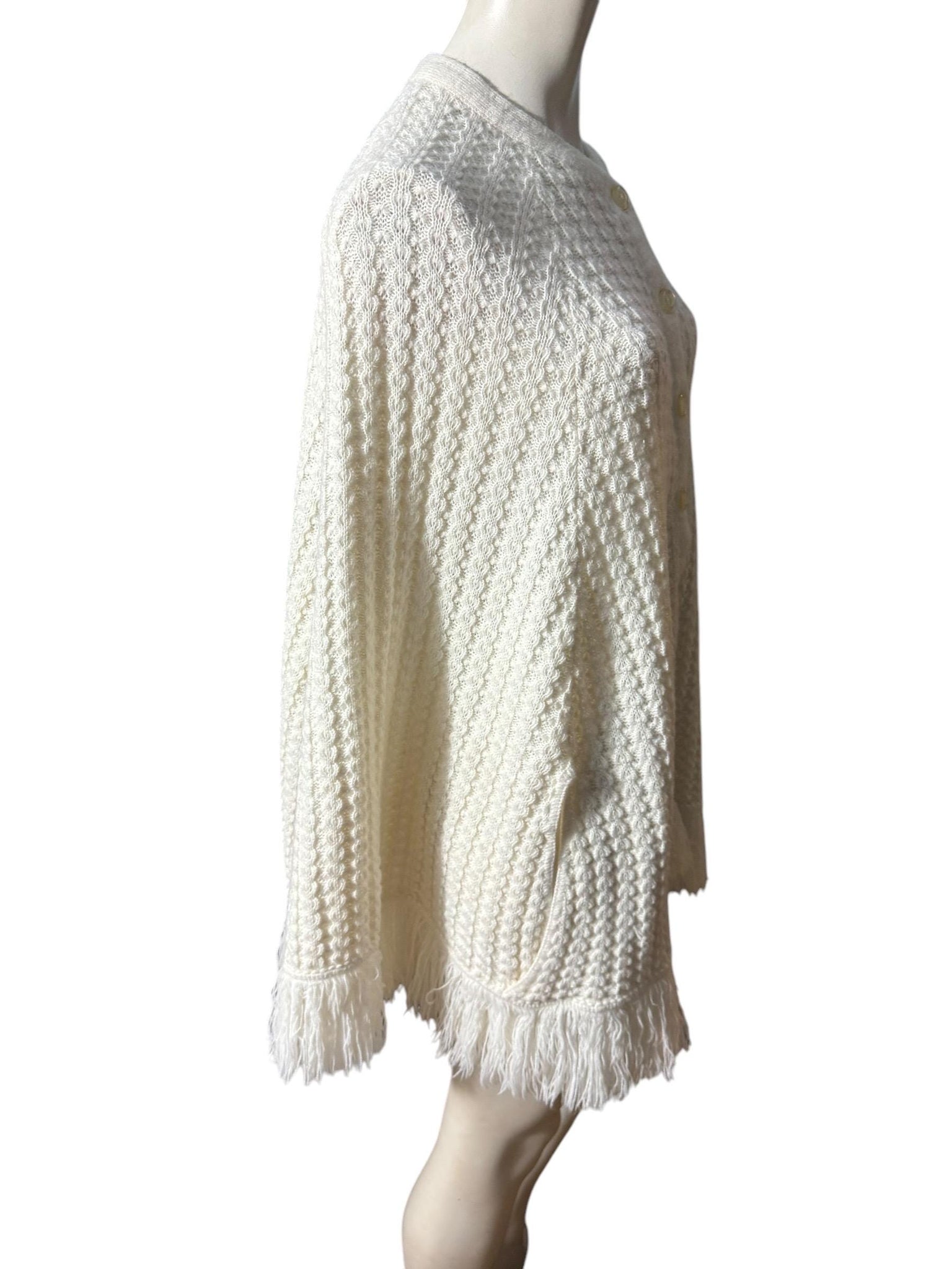 Vintage 70's knit shawl sweater