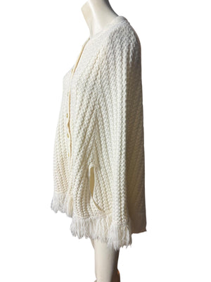Vintage 70's knit shawl sweater