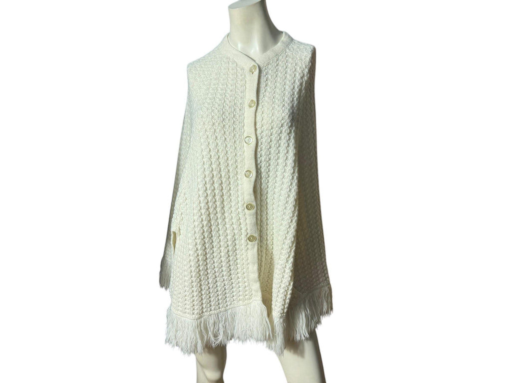 Vintage 70's knit shawl sweater