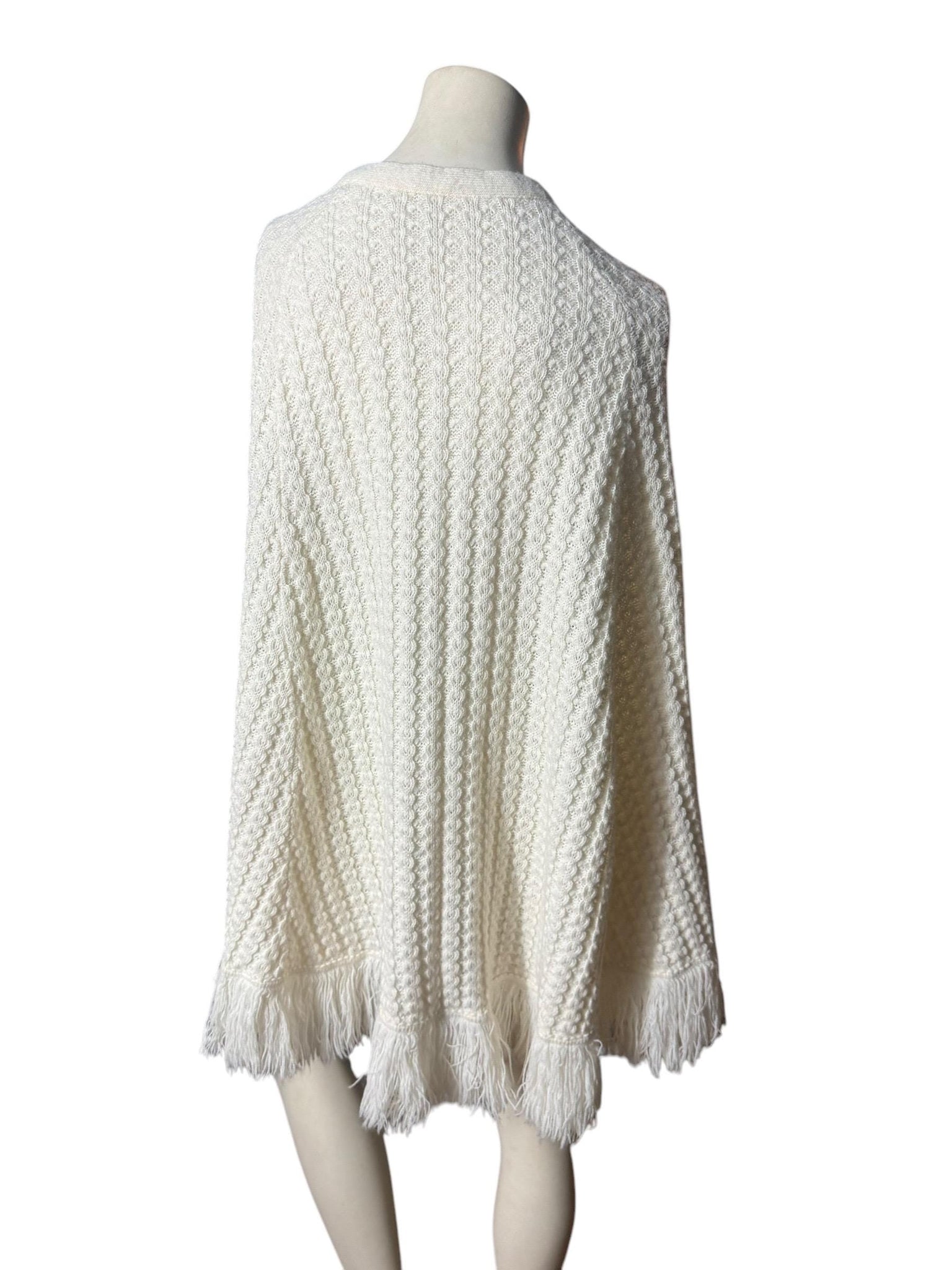 Vintage 70's knit shawl sweater