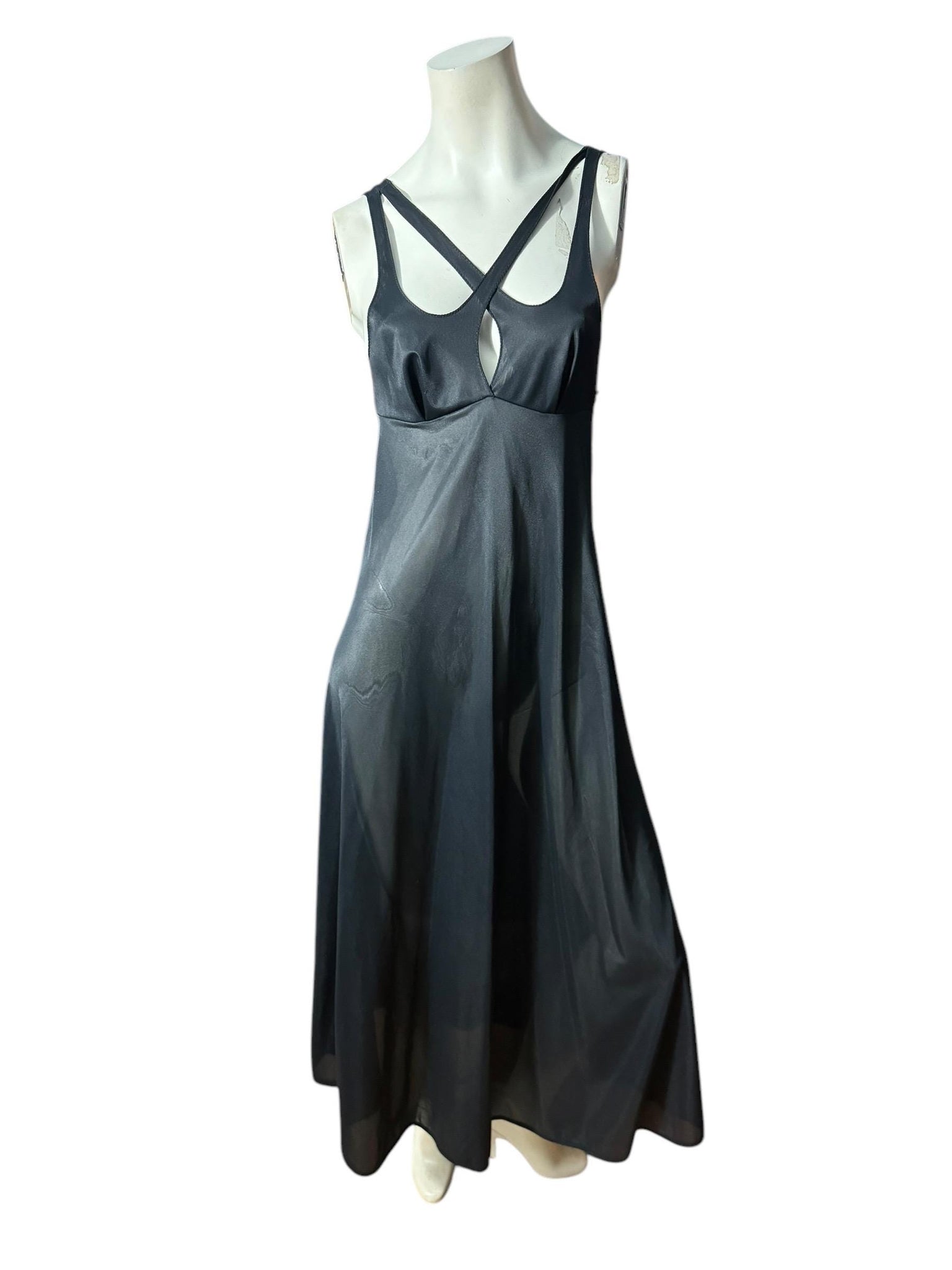 Vintage 70's black nightgown M Mr Jac Jr