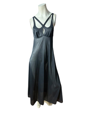 Vintage 70's black nightgown M Mr Jac Jr