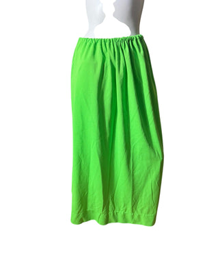 Vintage 70's long neon green skirt M