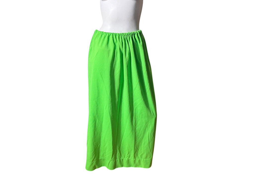 Vintage 70's long neon green skirt M