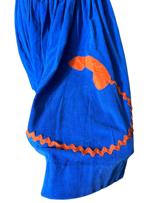 Vintage full circle skirt applique telephone S