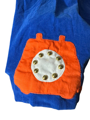 Vintage full circle skirt applique telephone S