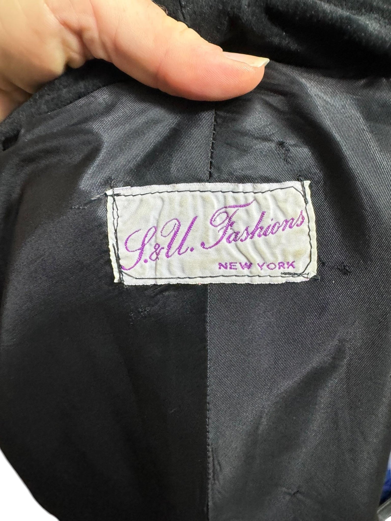 Vintage 80's black suede jacket M L