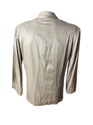 Vintage 80's men's tan suit jacket S Info Studio