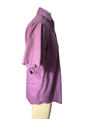 Vintage 70's men's purple dress shirt L Royal Knight