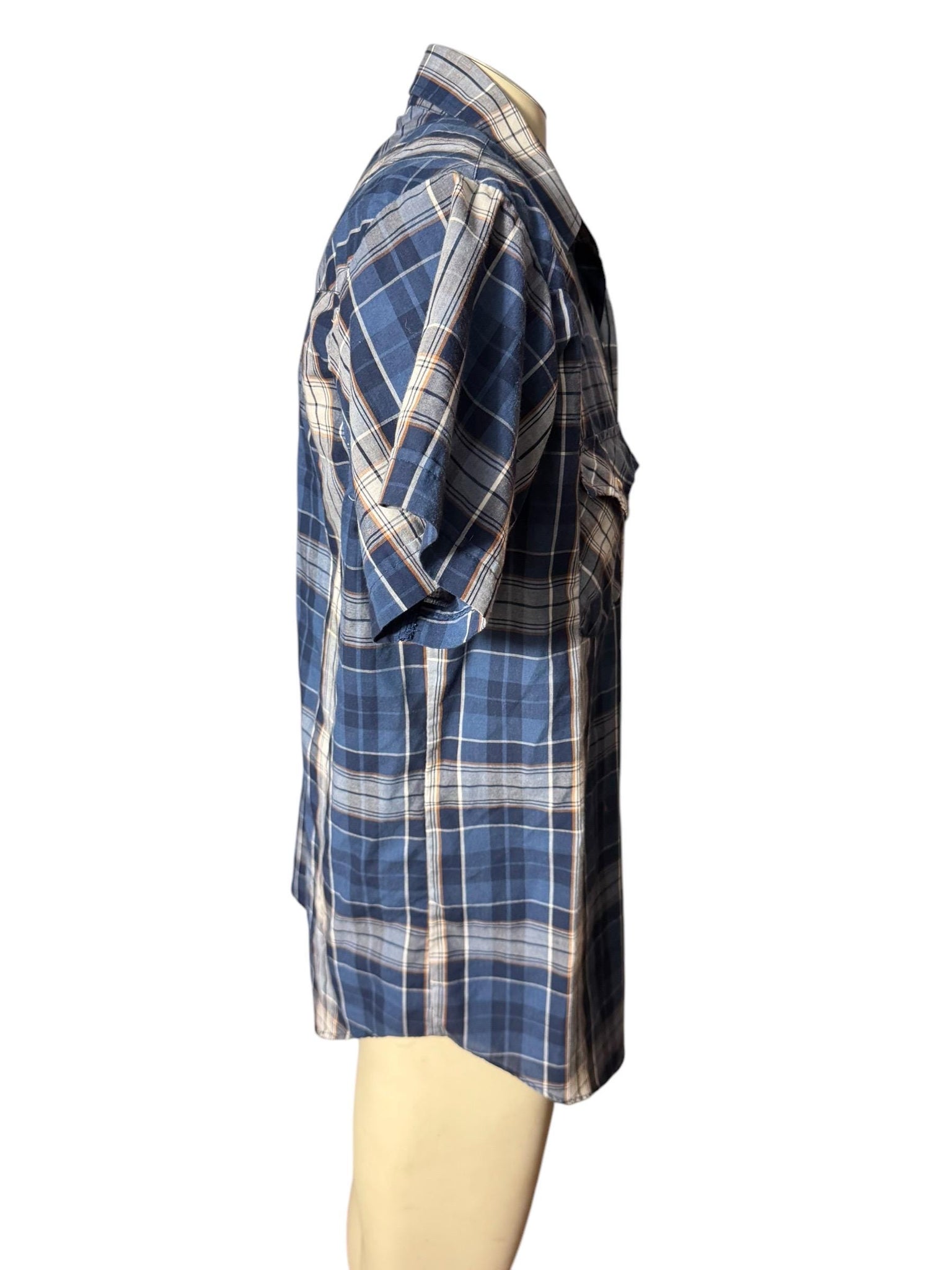 Vintage Plains plaid western shirt L