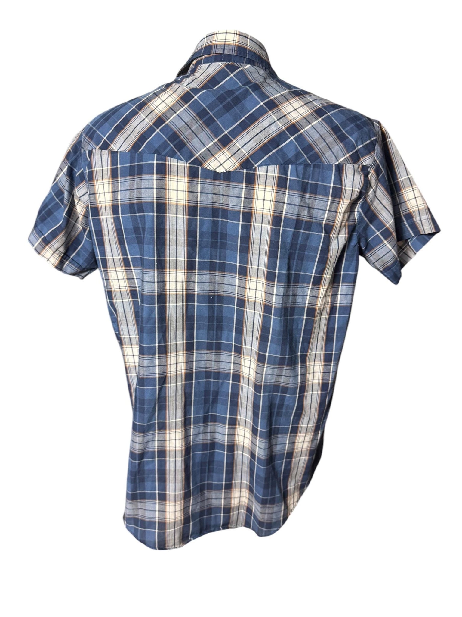 Vintage Plains plaid western shirt L