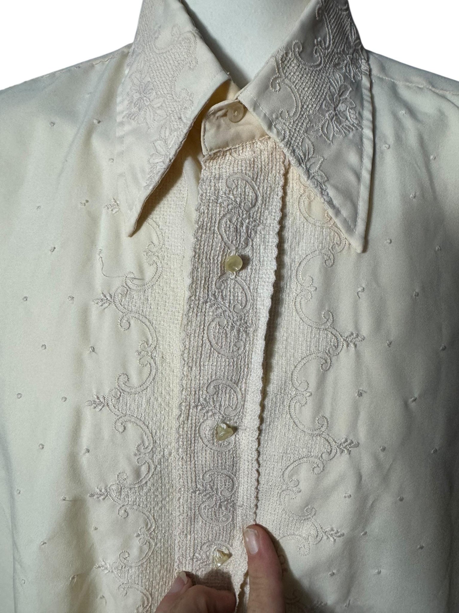 Vintage tuxedo shirt Oscar de la Renta 16 1/2 / 34