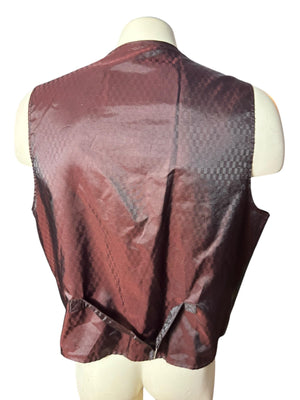 Vintage men's black leather vest XL Pelle Studio