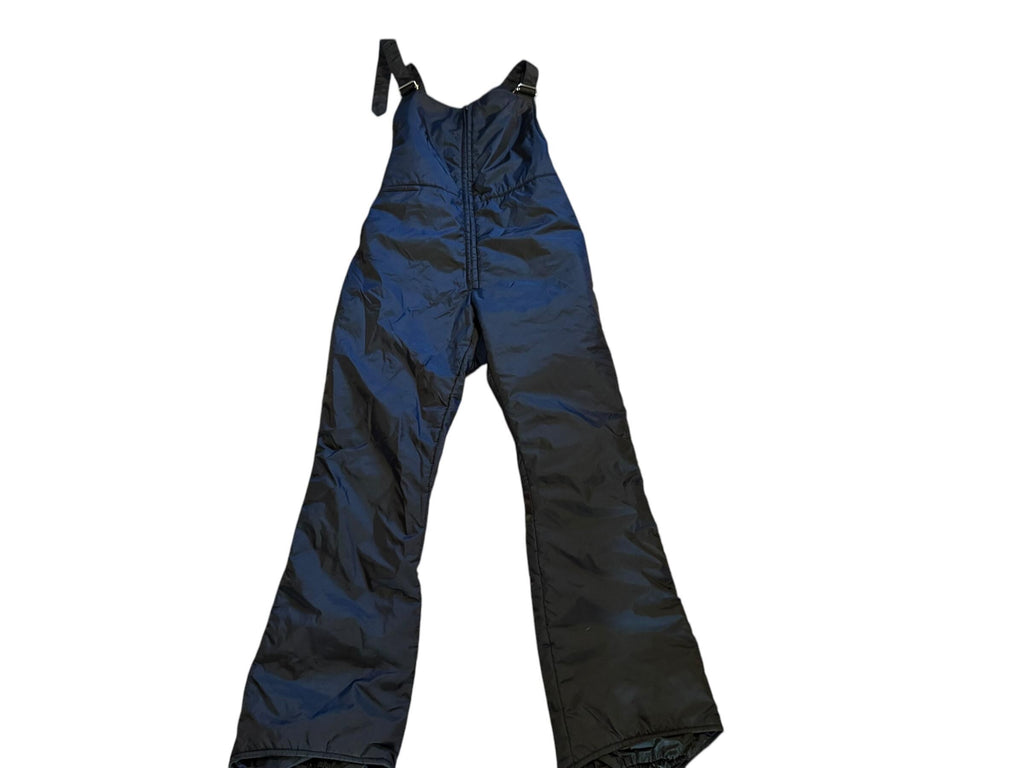 Vintage 70's ski overalls L black JCPenney