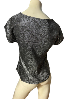 Vintage 70's rainbow sequin disco top S