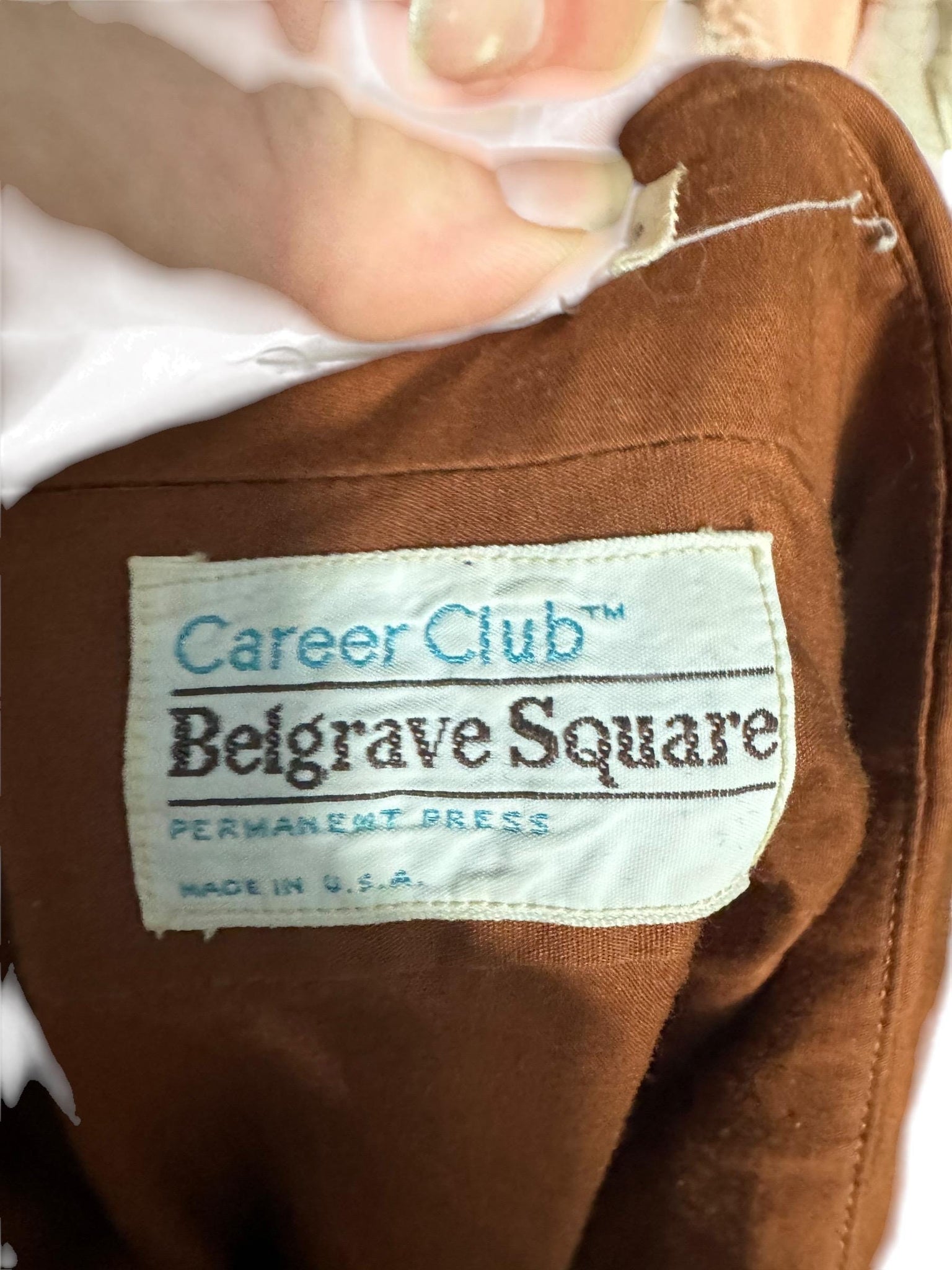 Vintage 70's men's brown dress shirtM Career Club