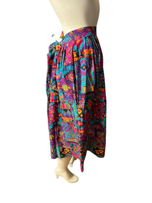 Vintage 80’s Aztec print skirt L