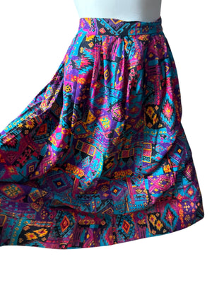 Vintage 80’s Aztec print skirt L