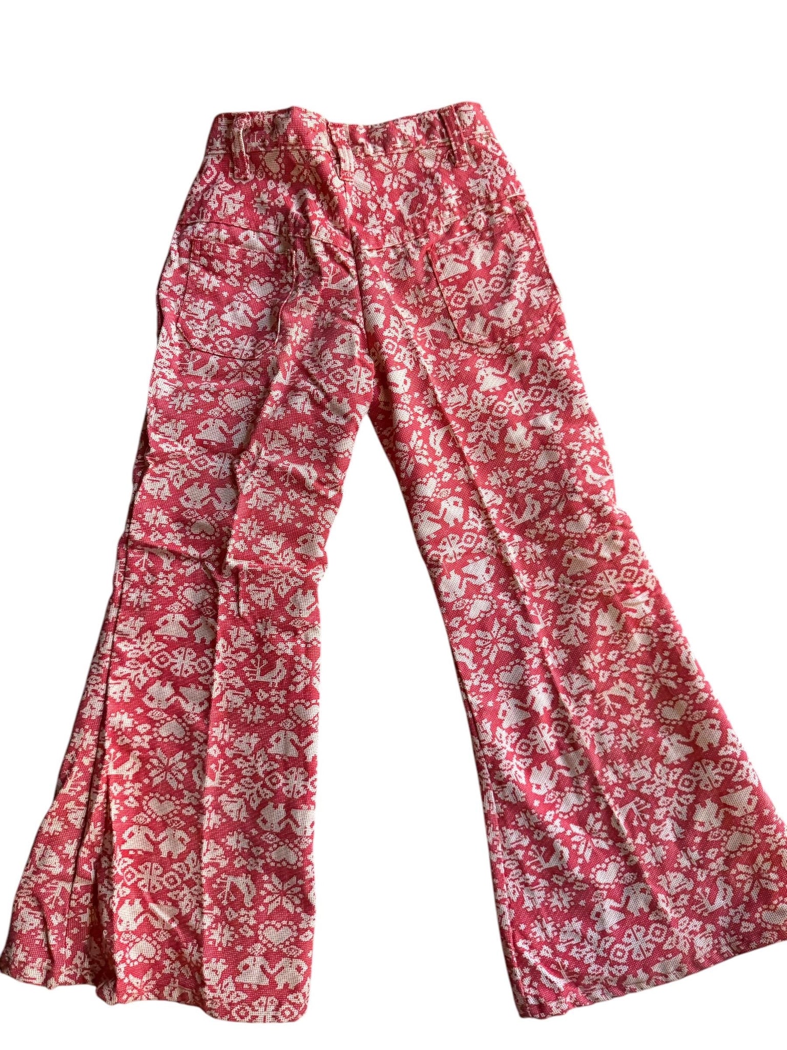Vintage 70's kids red bell bottoms 8 Plasymore
