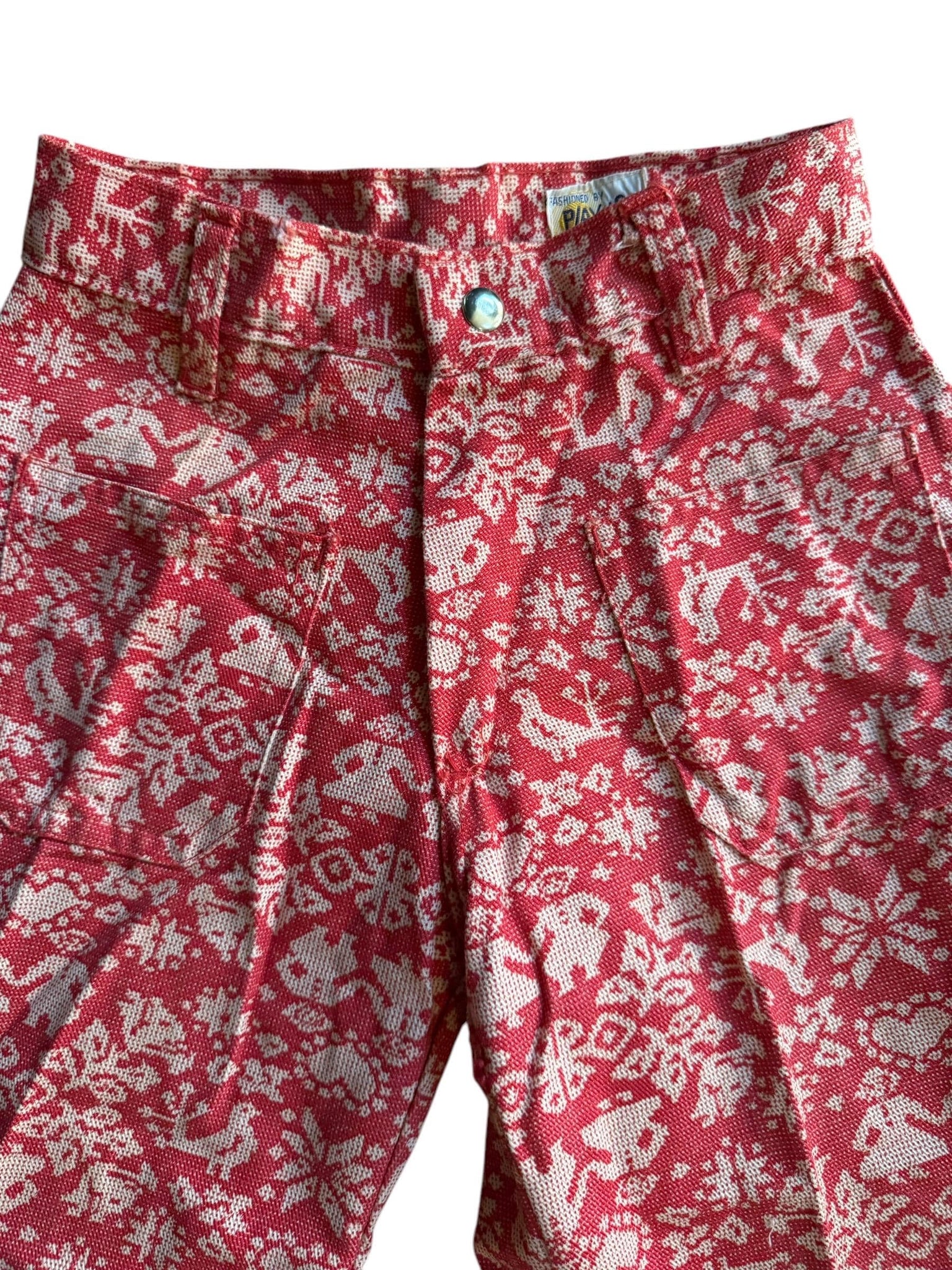 Vintage 70's kids red bell bottoms 8 Plasymore