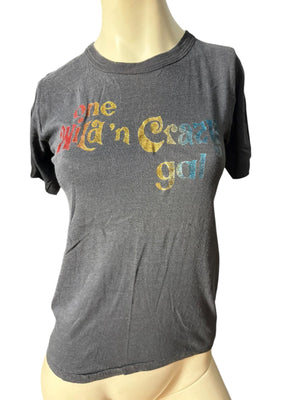 Vintage 70's women's Crazy Gal t shirt S