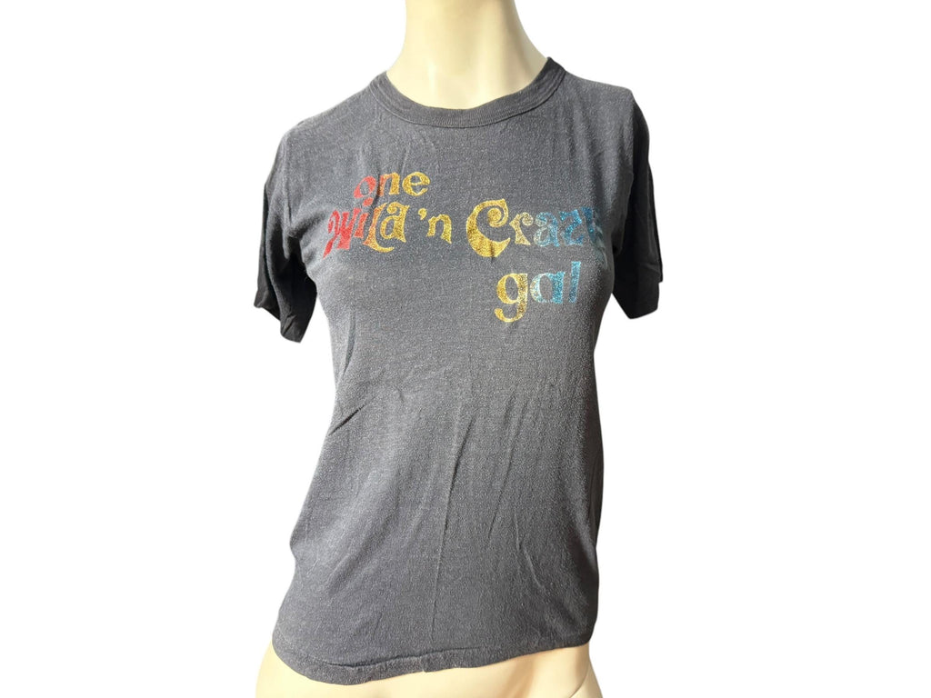 Vintage 70's women's Crazy Gal t shirt S