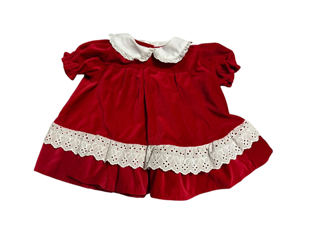 Vintage baby red velvet dress