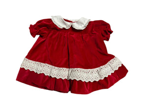 Vintage baby red velvet dress