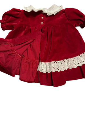 Vintage baby red velvet dress