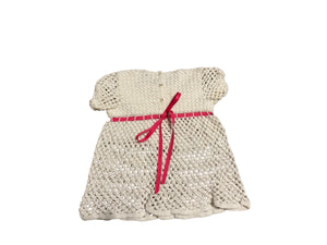 Vintage baby crochet dress handmade
