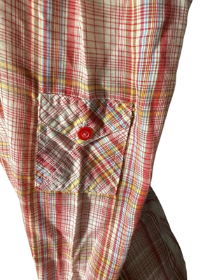 Vintage 70's plaid women's shirt xs hi