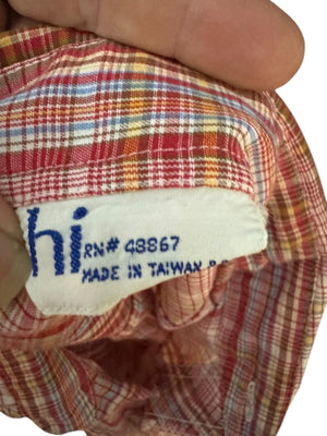 Vintage 70's plaid women's shirt xs hi