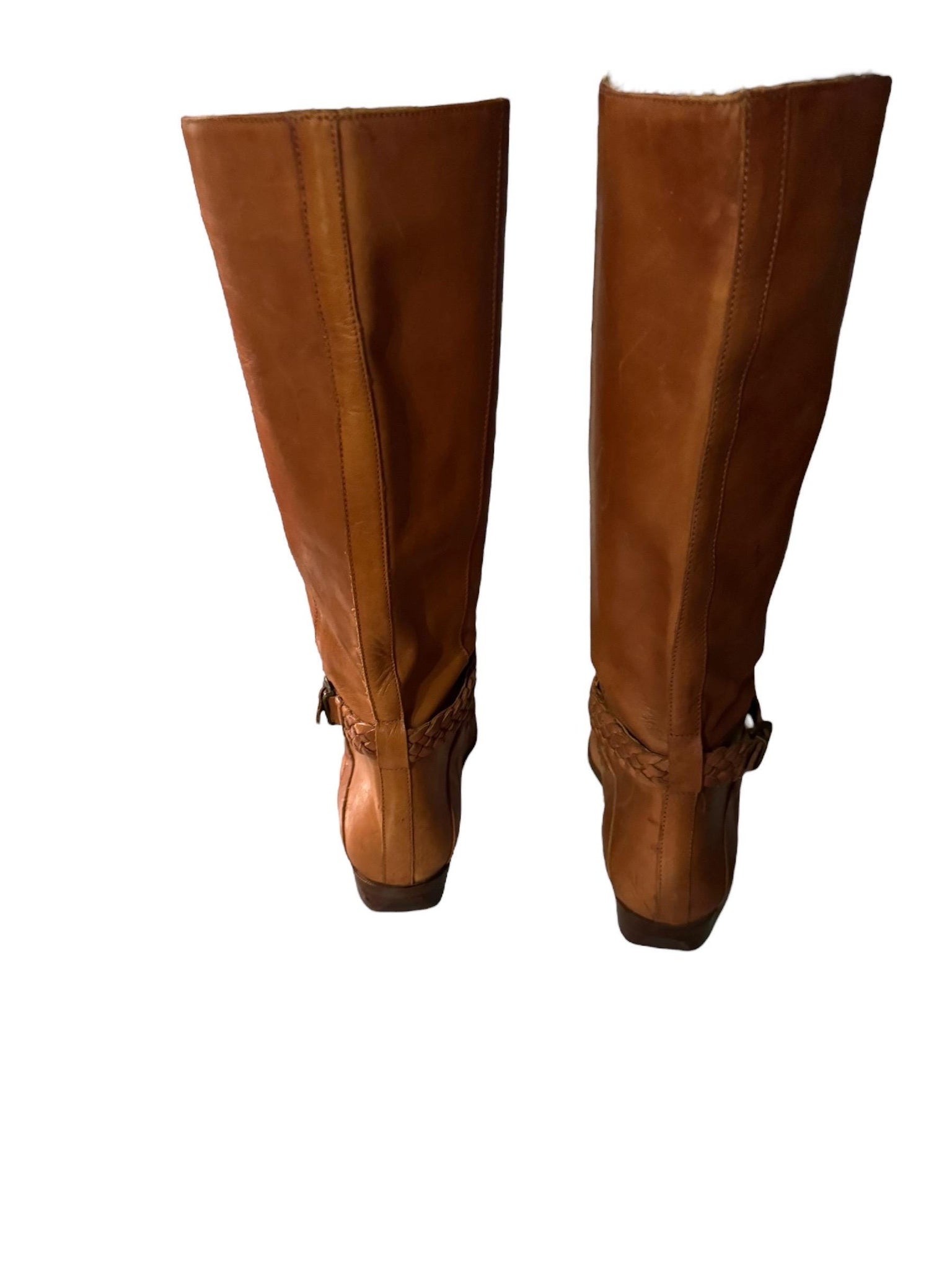 Vintage brown harness knee boots 7.5 B