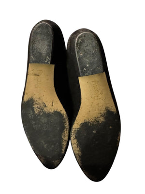 Vintage black suede bling flats shoes 5.5 Proxy