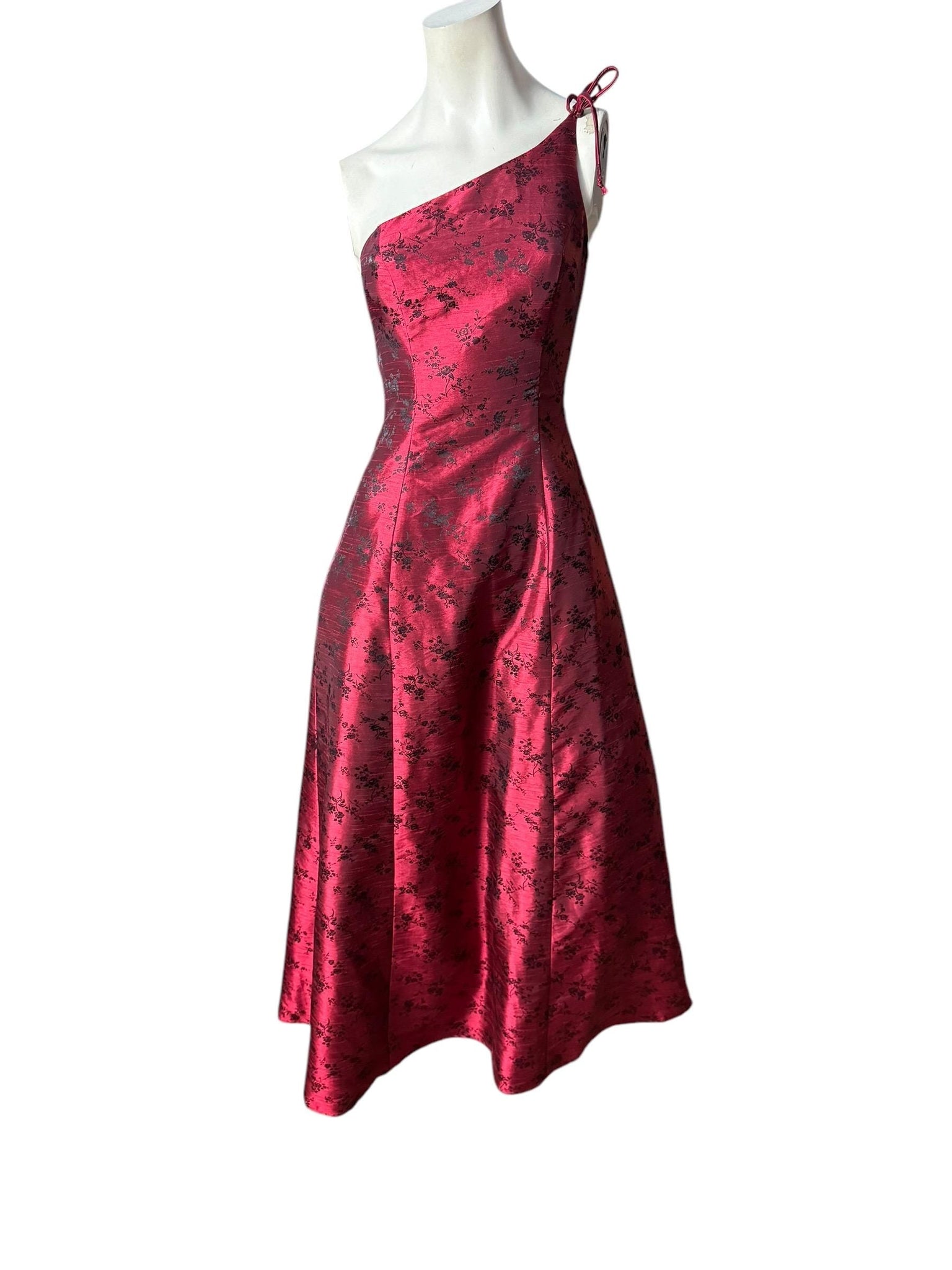 Vintage 80's maroon party dress S Roberta