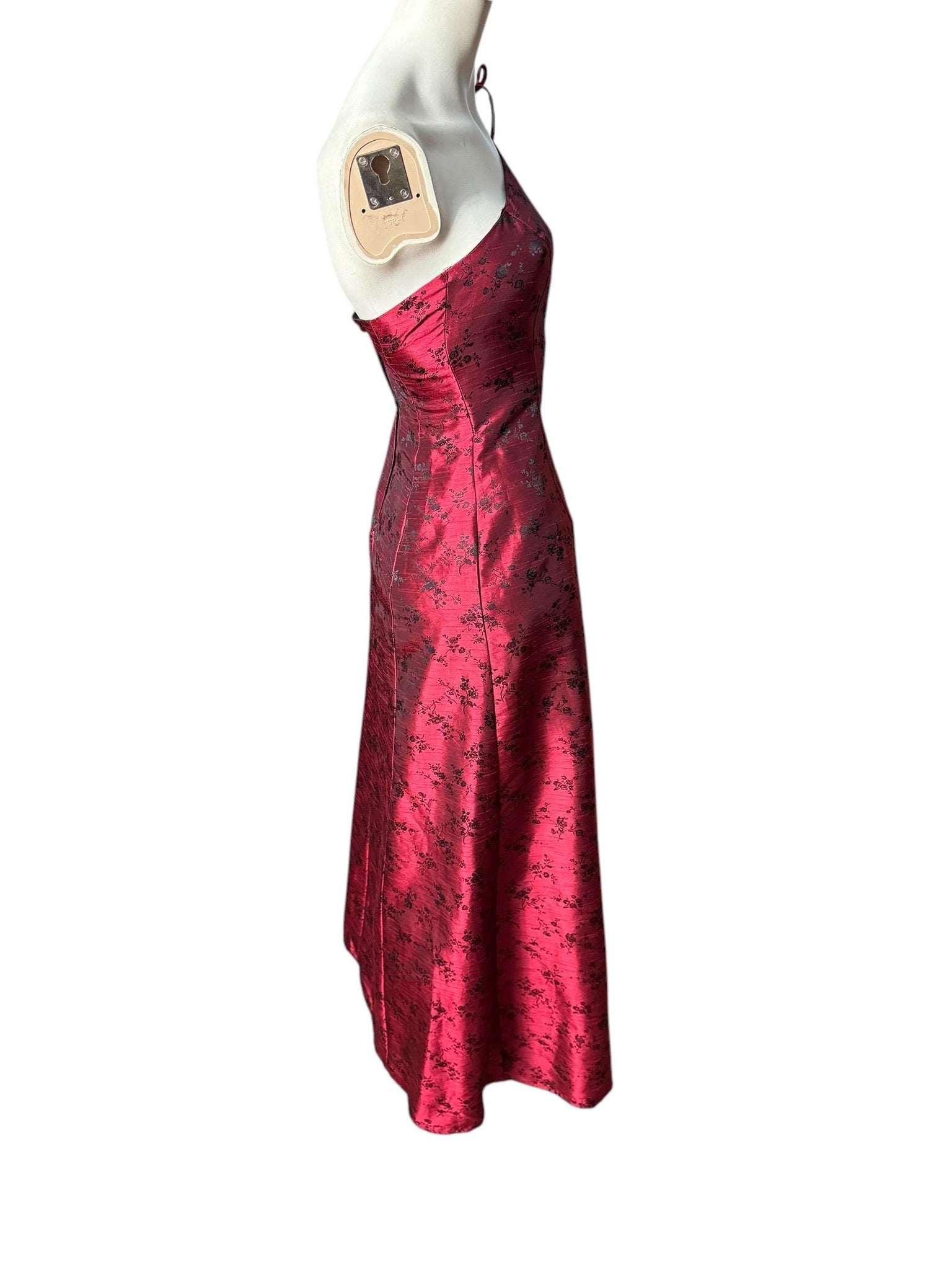 Vintage 80's maroon party dress S Roberta