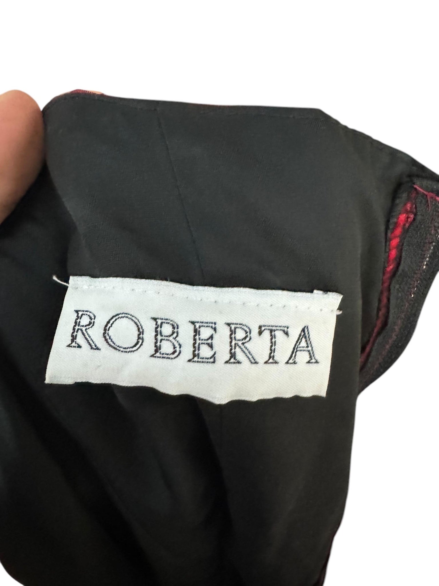 Vintage 80's maroon party dress S Roberta