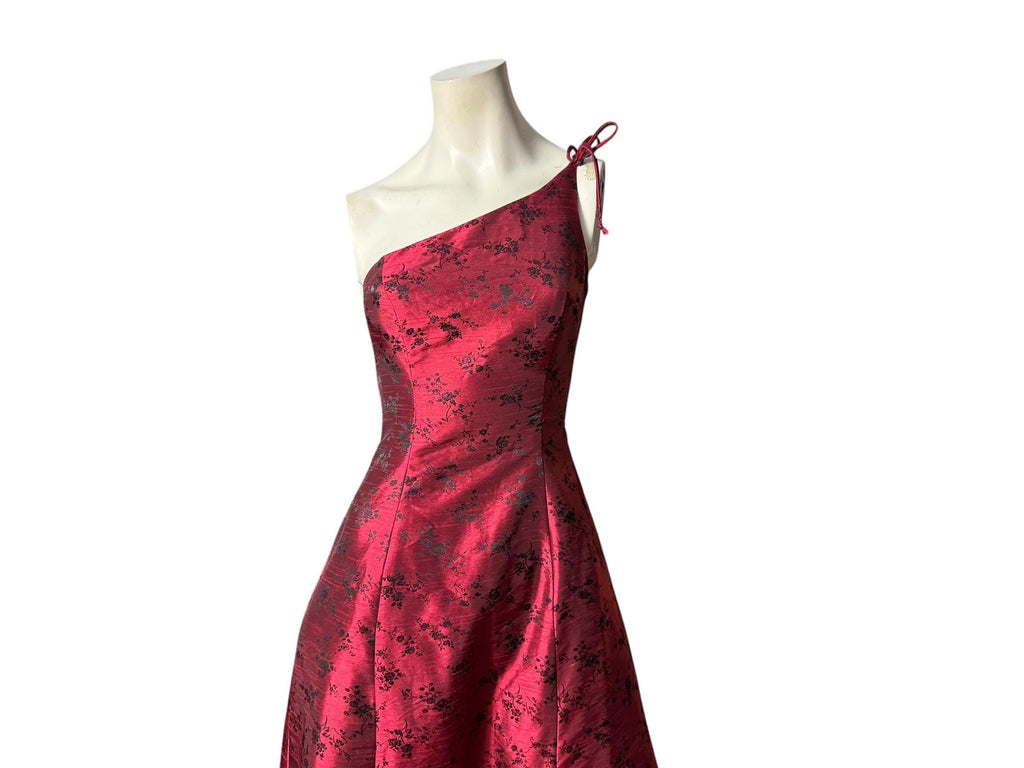 Vintage 80's maroon party dress S Roberta