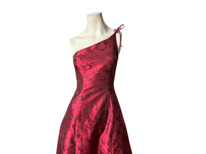 Vintage 80's maroon party dress S Roberta