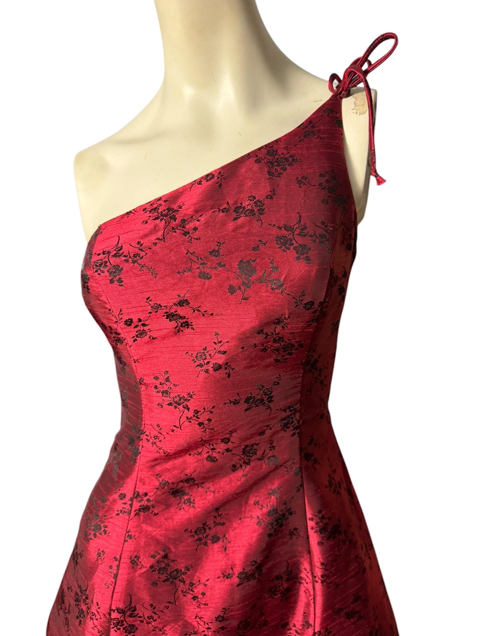 Vintage 80's maroon party dress S Roberta