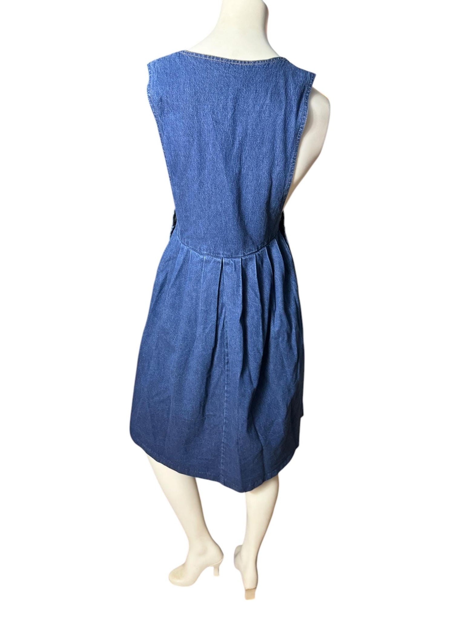 Vintage 80's jean jumper dress 8 Dreams