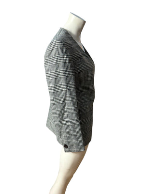 Vintage 80's black & white blazer Sasson 10