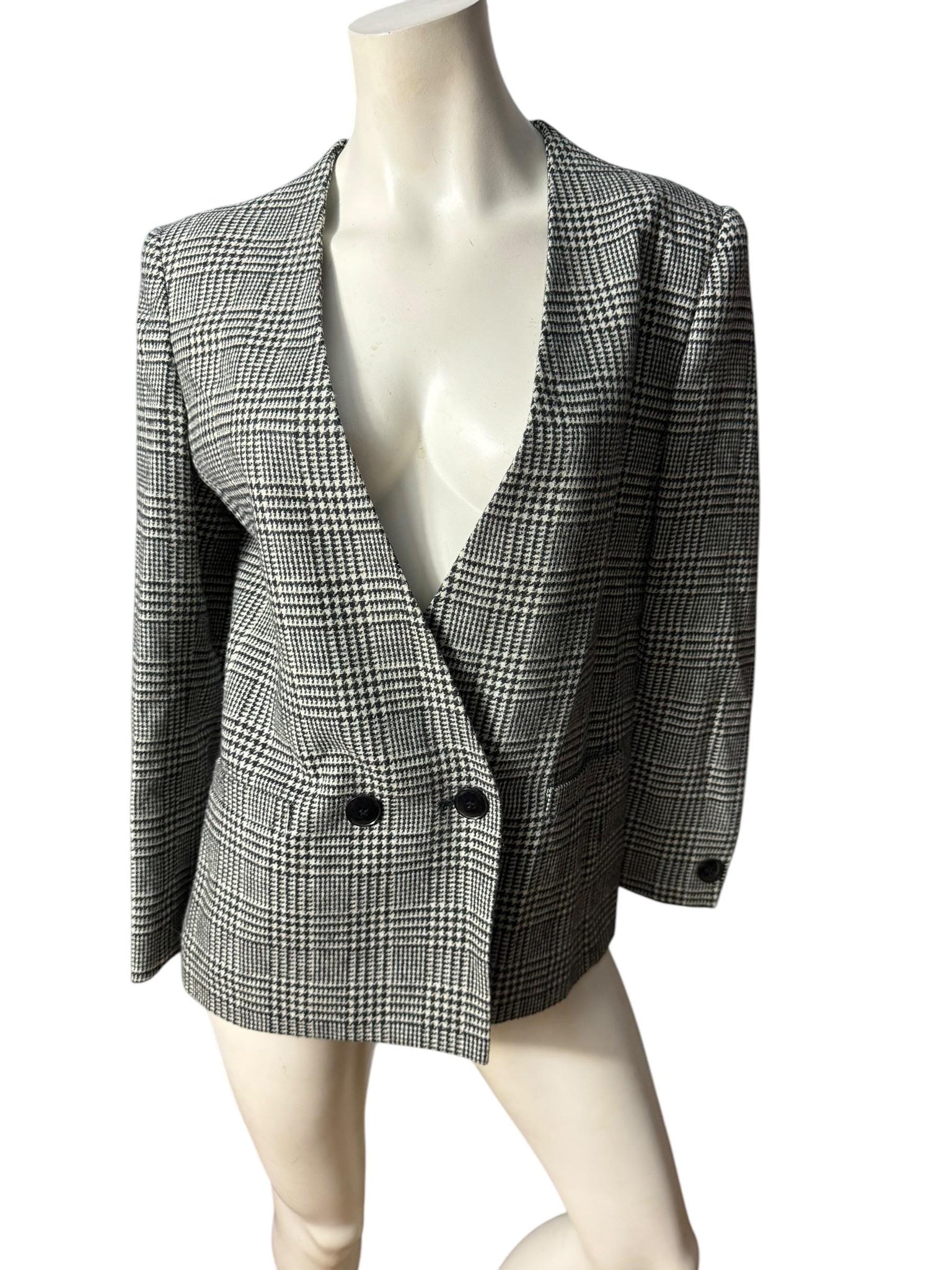 Vintage 80's black & white blazer Sasson 10