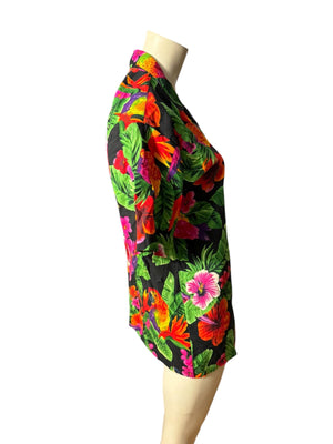 Vintage 80's women's Hawaiian shirt M