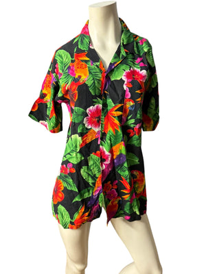 Vintage 80's women's Hawaiian shirt M