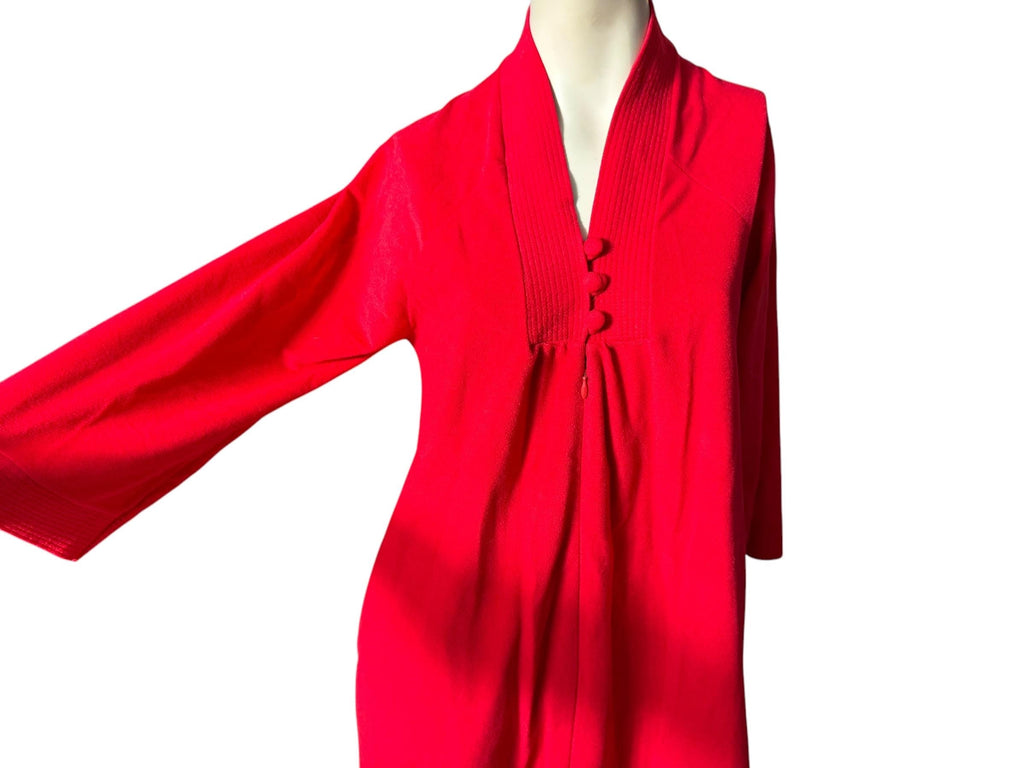 Vintage 70's red lounge robe M