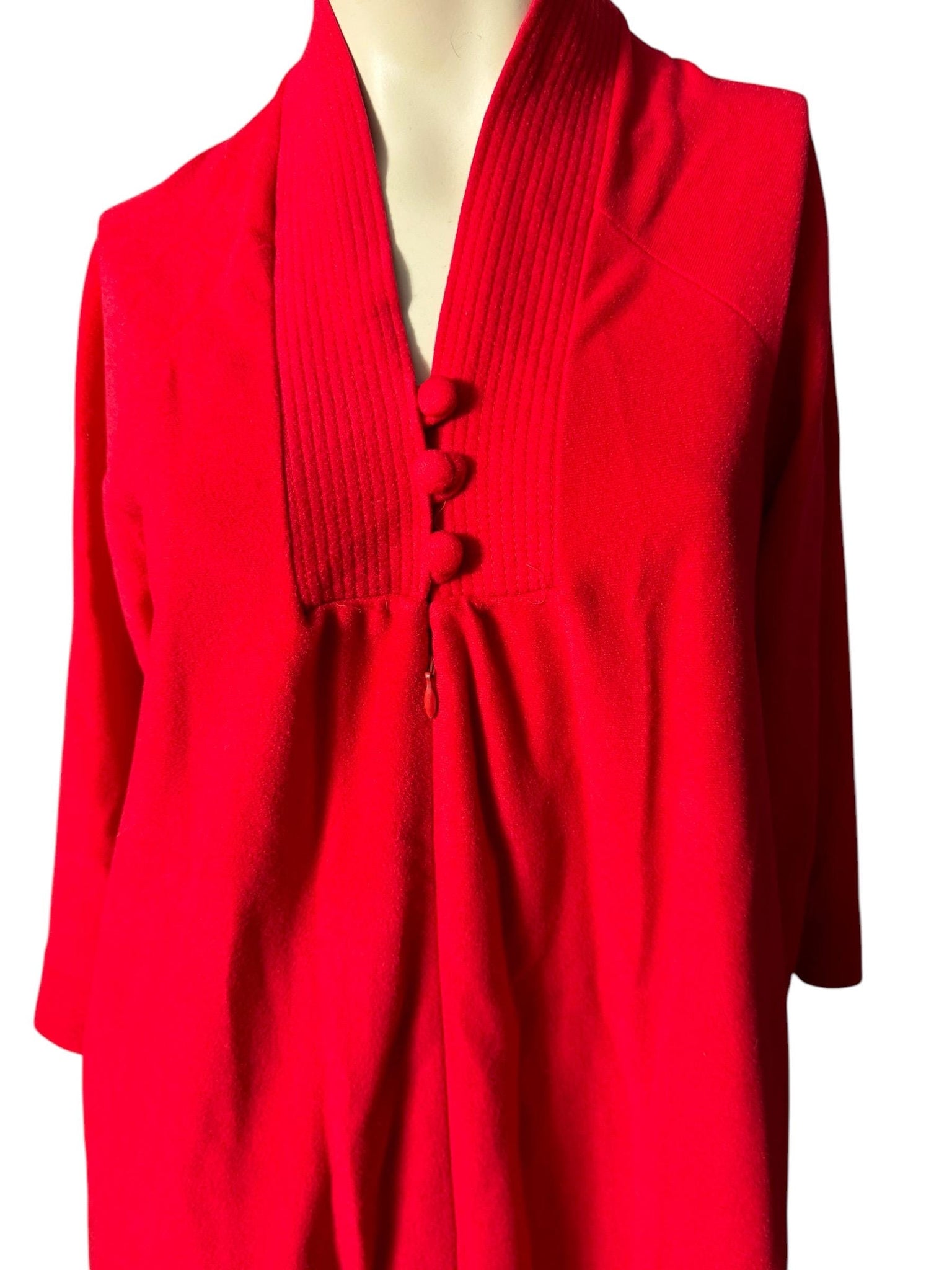 Vintage 70's red lounge robe M