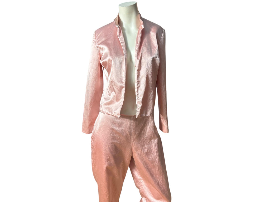 Vintage pink silk Bloomingdales pant suit 8 P